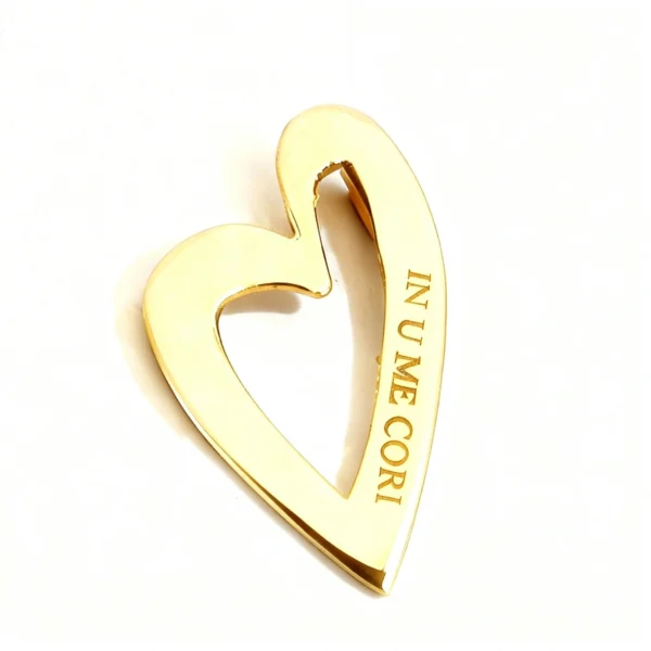 Pendentif or 18k - " IN U ME CORI "