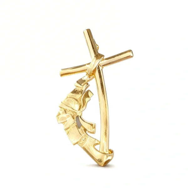 Pendentif or 18k - Pendentif drapeau corse et croix or 18k