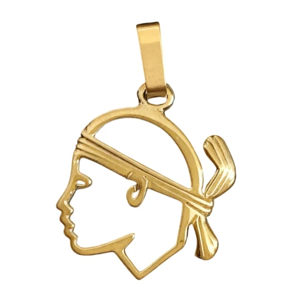 Pendentif or 18k - Tête de maure or 18k