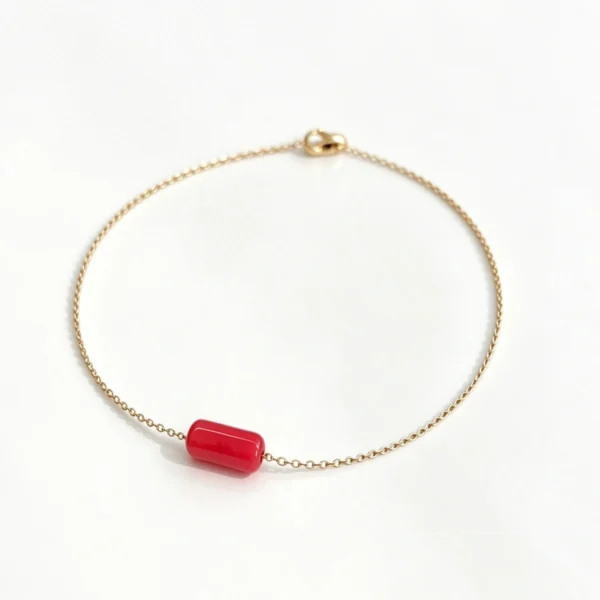 Bracelets or 18k - Bracelets or 18k et corail véritable