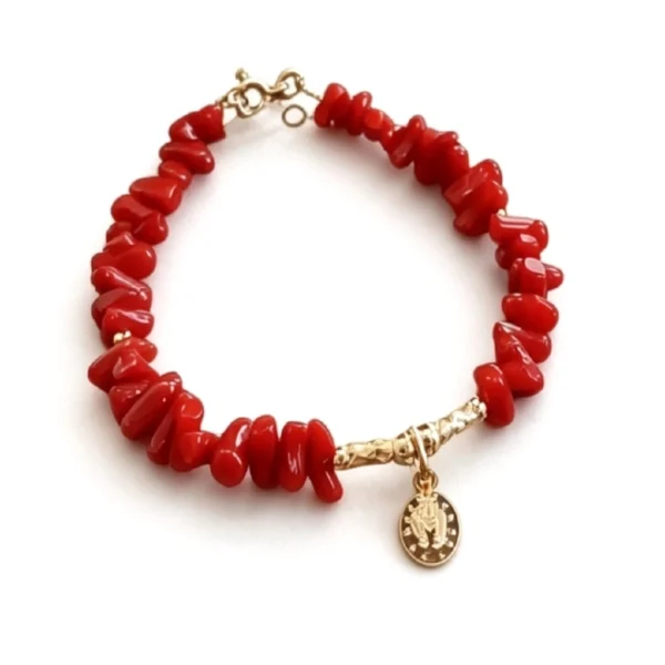 Bracelets or 18k - Bracelets corail véritable et or 18k