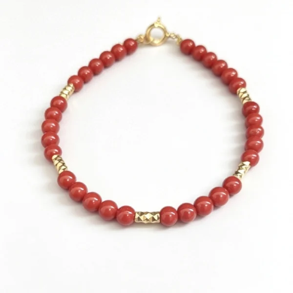 Bracelets or 18k - Bracelets corail véritable qualité extra
