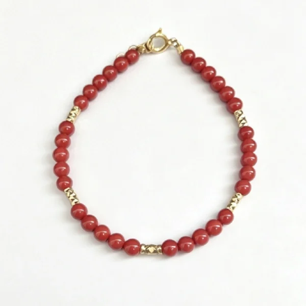 Bracelets or 18k - Bracelets corail véritable qualité extra