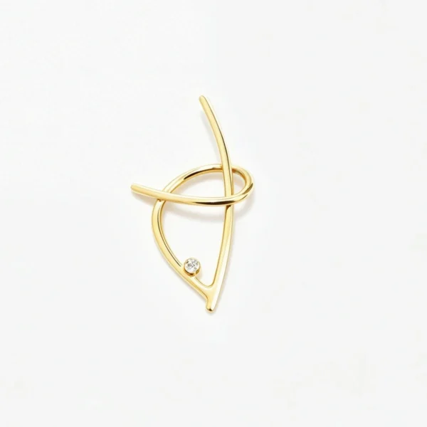 Pendentif or 18k - Corse signature 18k + diamant de 0,03ct