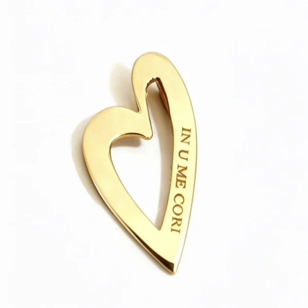 Pendentif or 18k - " IN U ME CORI "
