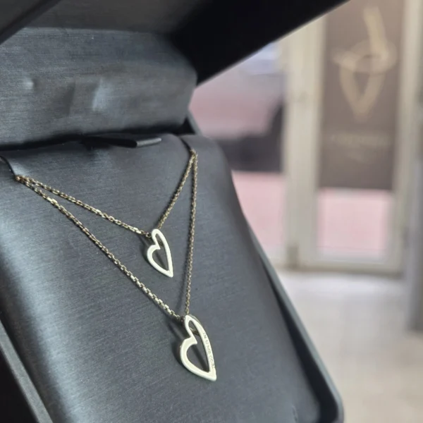 Pendentif or 18k - " IN U ME CORI "