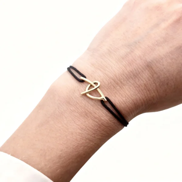 Bracelets or 18k - Bracelets cordon réglable couleur aux choix Corse signature or 18k