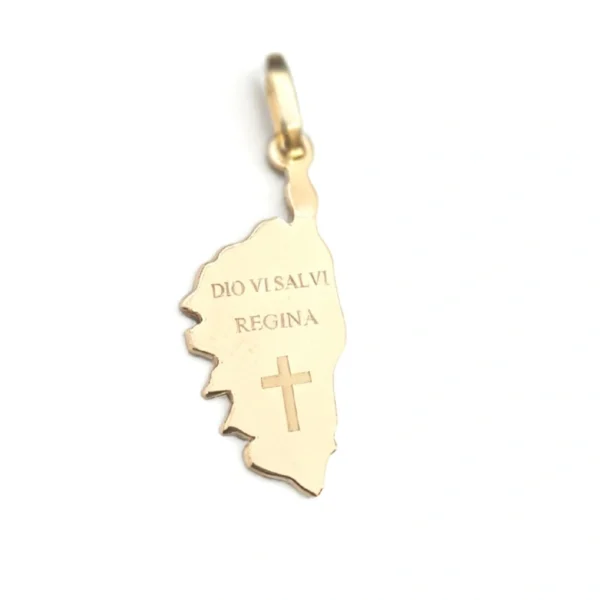 Pendentif or 18k - Corse gravé Dio