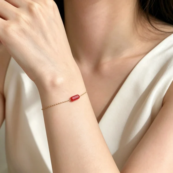 Bracelets or 18k - Bracelets or 18k et corail véritable